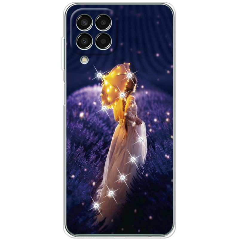 Чехол со стразами Samsung Galaxy M33 5G (M336)  Girl with Umbrella