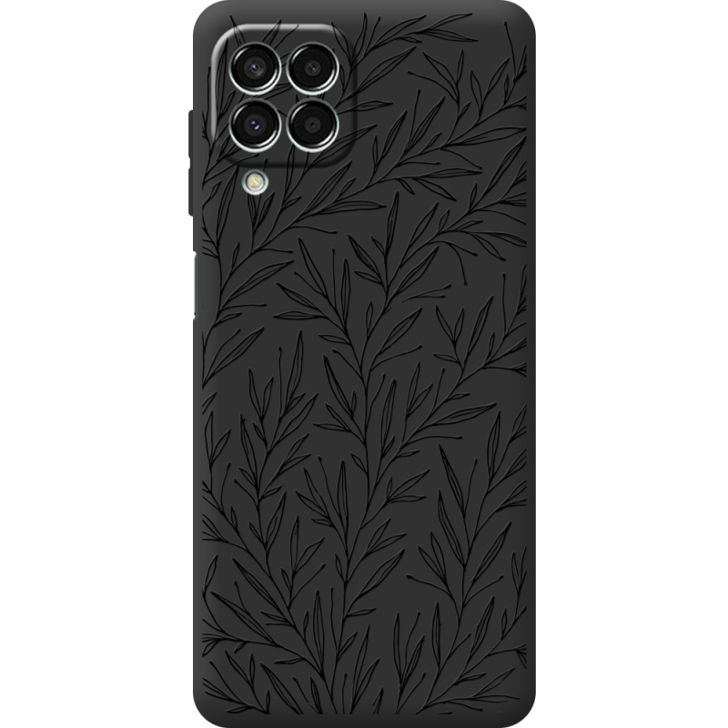 Черный чехол BoxFace Samsung Galaxy M33 5G (M336) Leaves