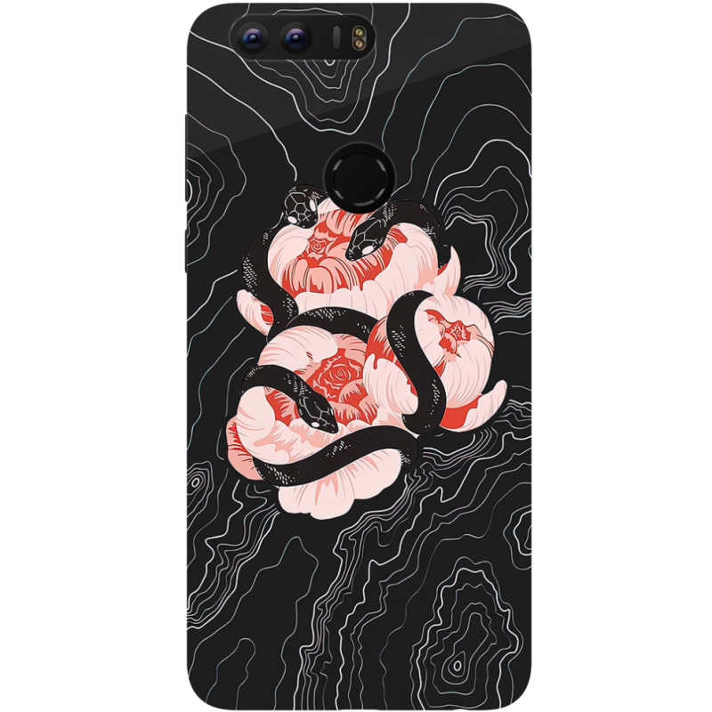 Чехол Uprint Huawei Honor 8 Snake Rose