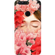 Чехол Uprint Huawei Honor 8 Girl in Flowers