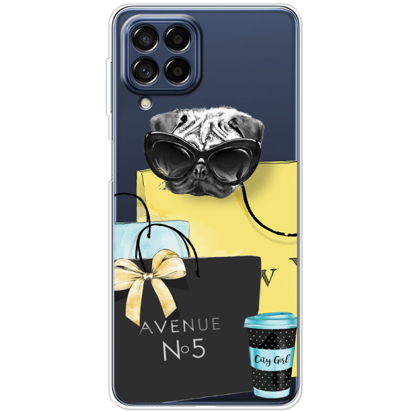 Прозрачный чехол BoxFace Samsung Galaxy M53 5G (M536)  Fashion Pug