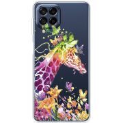 Прозрачный чехол BoxFace Samsung Galaxy M53 5G (M536)  Colorful Giraffe