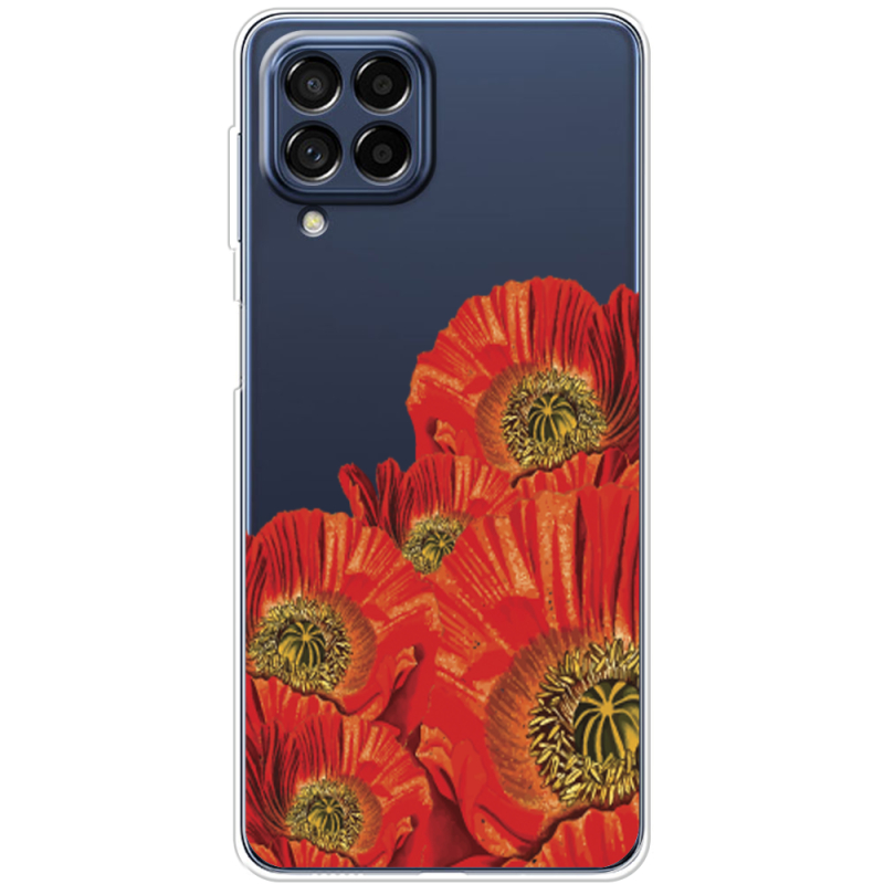 Прозрачный чехол BoxFace Samsung Galaxy M53 5G (M536)  Red Poppies