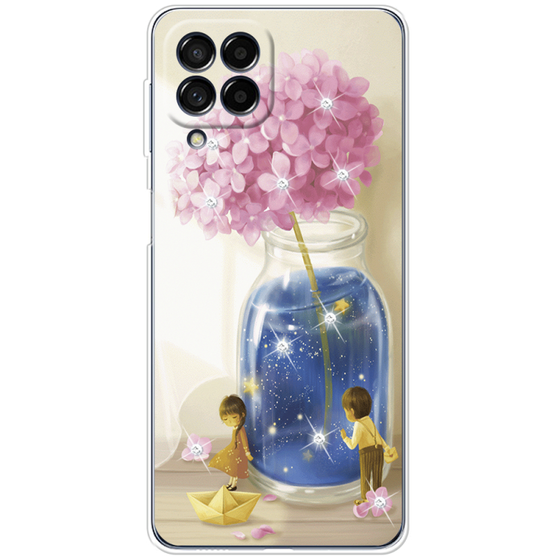 Чехол со стразами Samsung Galaxy M53 5G (M536)  Little Boy and Girl