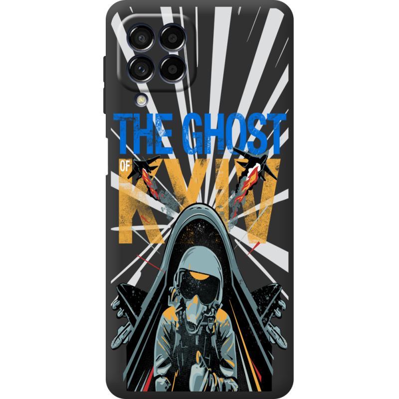 Черный чехол BoxFace Samsung Galaxy M53 5G (M536) Привид Києва в дії