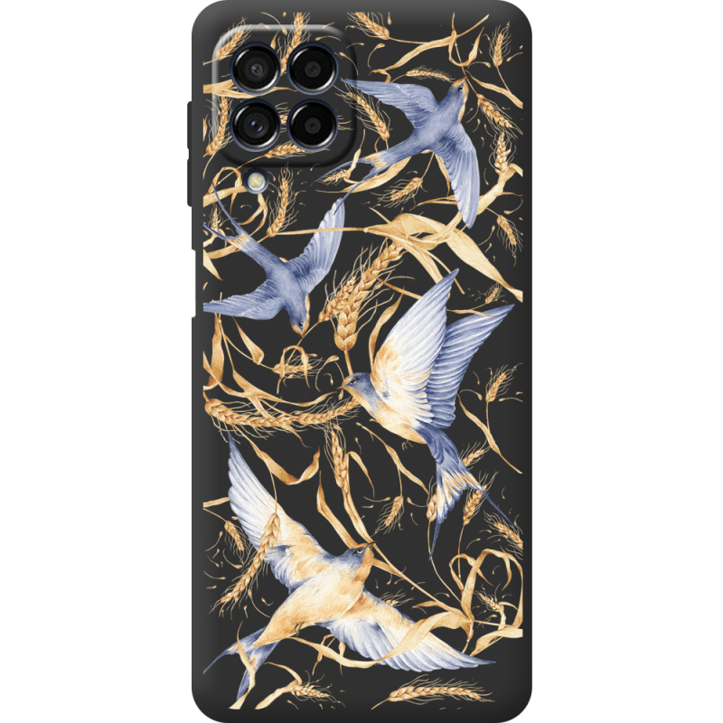 Черный чехол BoxFace Samsung Galaxy M53 5G (M536) Ластівки