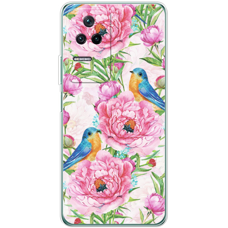 Чехол BoxFace Poco F4 Birds and Flowers