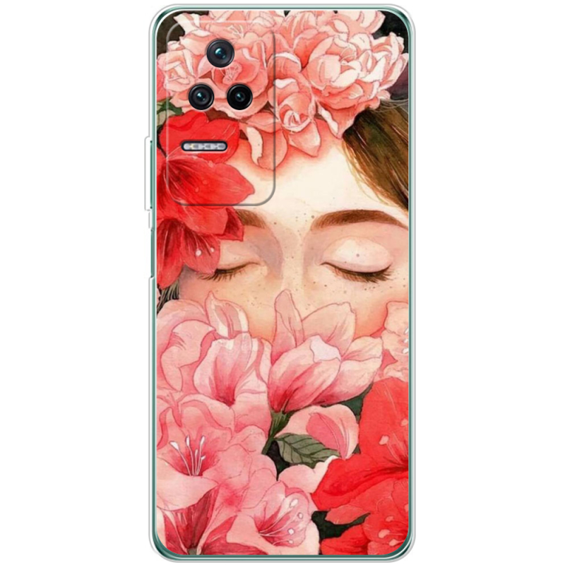 Чехол BoxFace Poco F4 Girl in Flowers