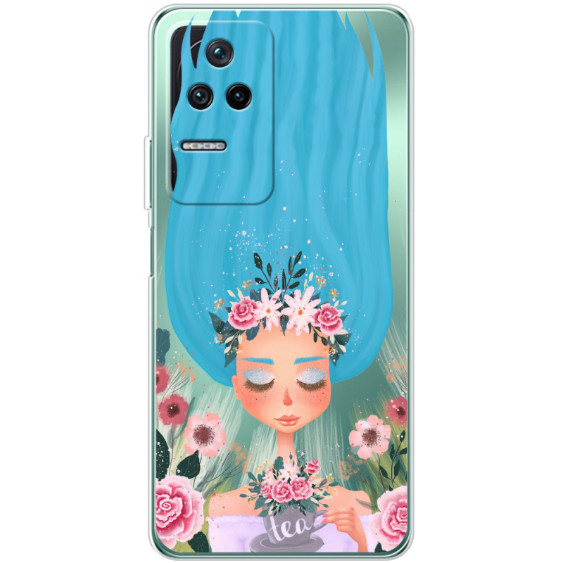 Прозрачный чехол BoxFace Poco F4 Blue Hair