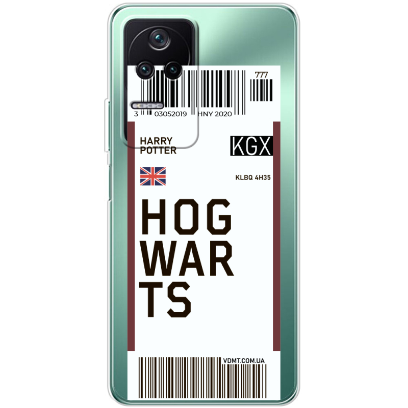 Прозрачный чехол BoxFace Poco F4 Ticket Hogwarts