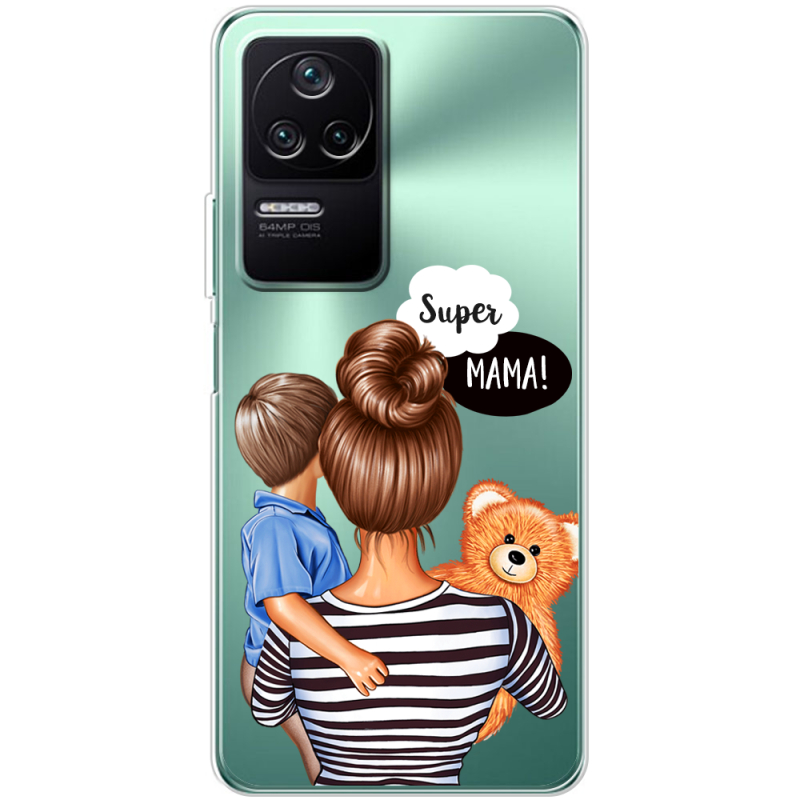 Прозрачный чехол BoxFace Poco F4 Super Mama and Son