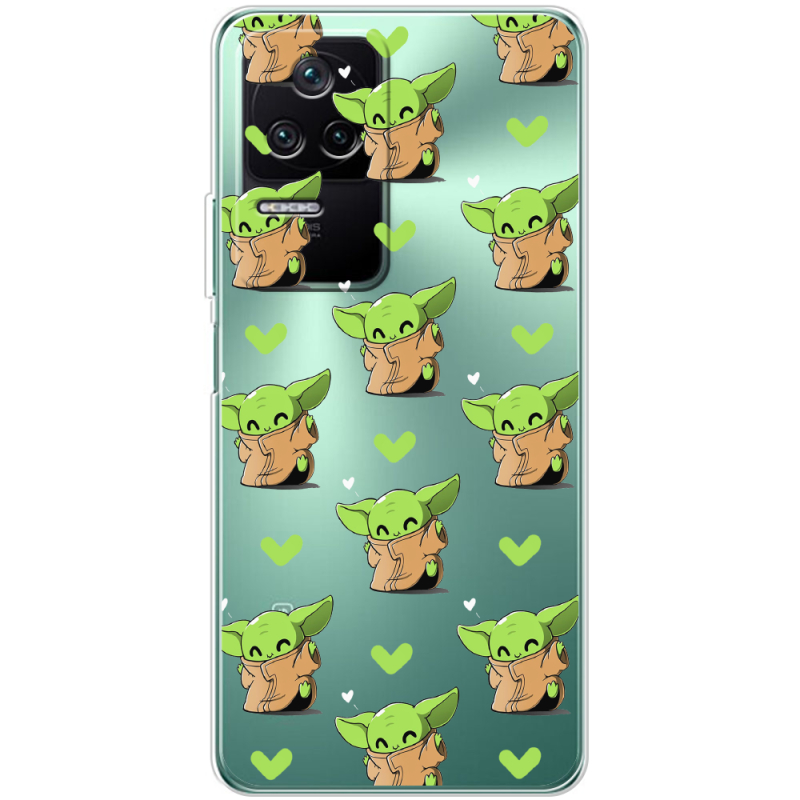 Прозрачный чехол BoxFace Poco F4 Pattern Baby Yoda