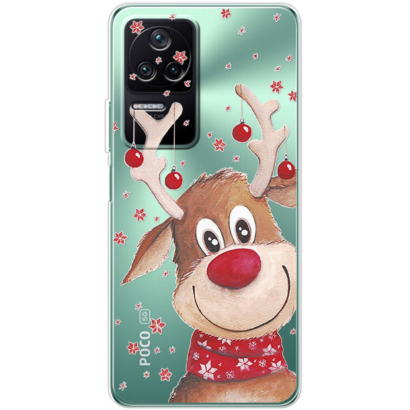 Прозрачный чехол BoxFace Poco F4 Winter Deer