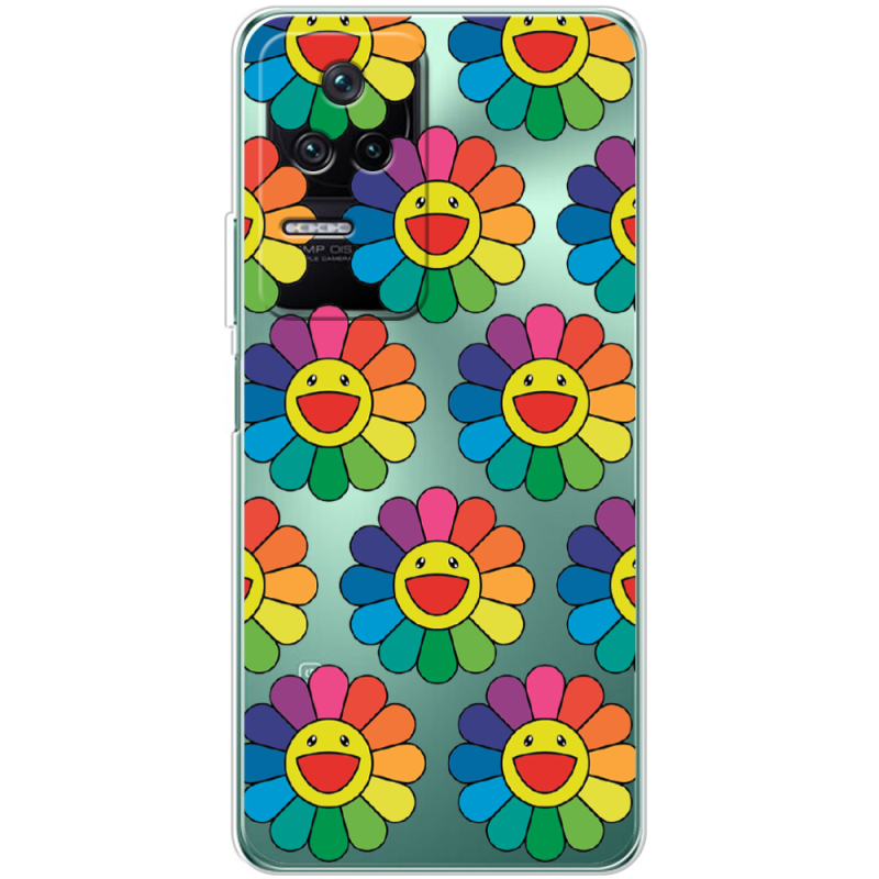 Прозрачный чехол BoxFace Poco F4 Hippie Flowers