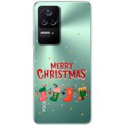 Прозрачный чехол BoxFace Poco F4 Merry Christmas