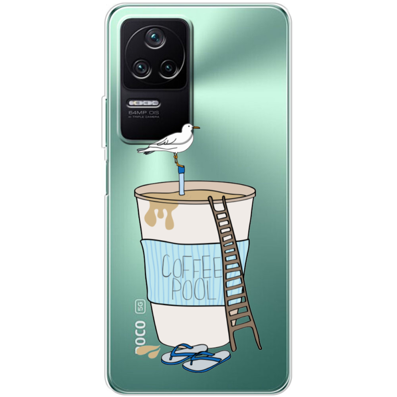 Прозрачный чехол BoxFace Poco F4 Segull in Cofee Pool