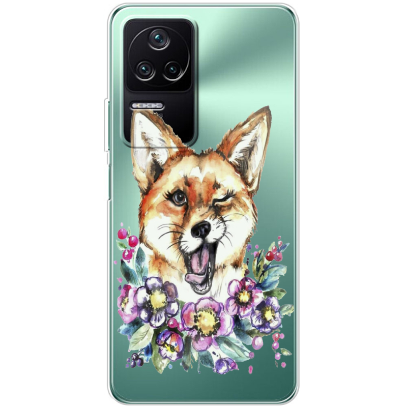 Прозрачный чехол BoxFace Poco F4 Winking Fox