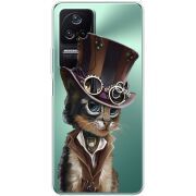 Прозрачный чехол BoxFace Poco F4 Steampunk Cat