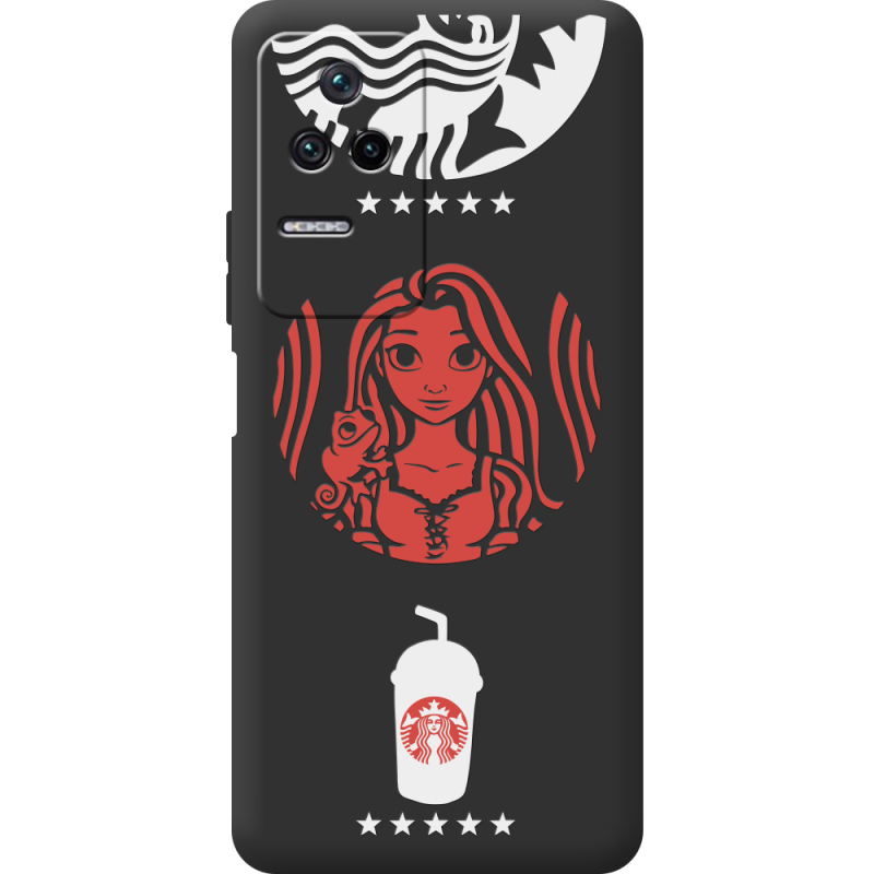 Черный чехол BoxFace Poco F4 RedWhite Coffee