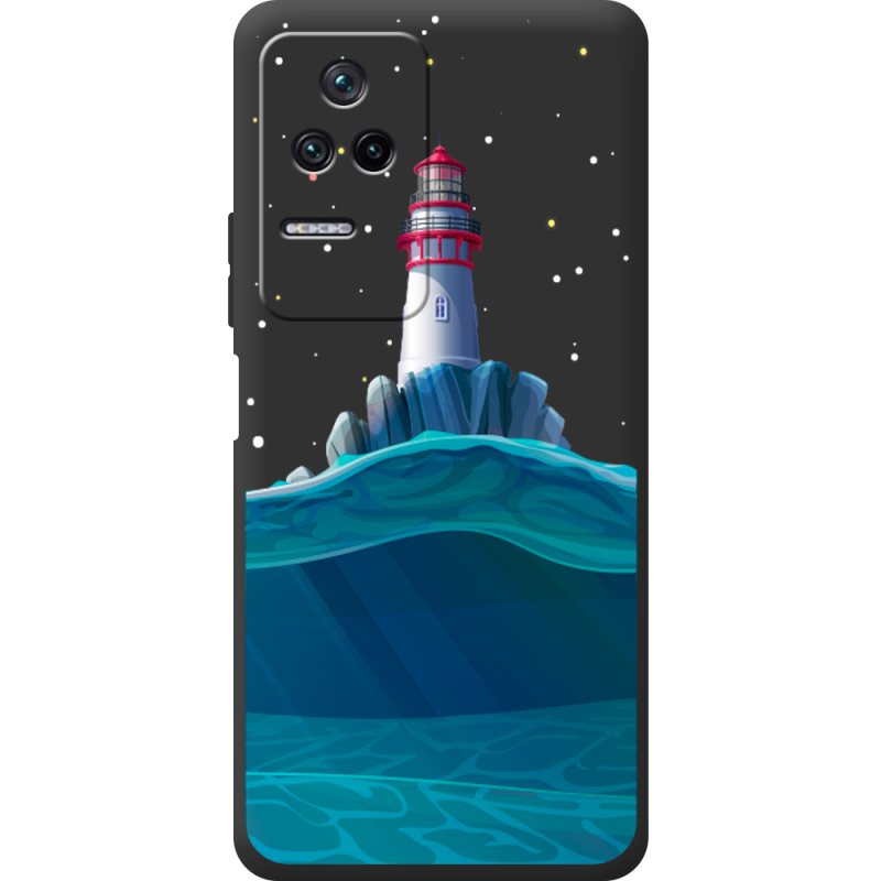 Черный чехол BoxFace Poco F4 Lighthouse