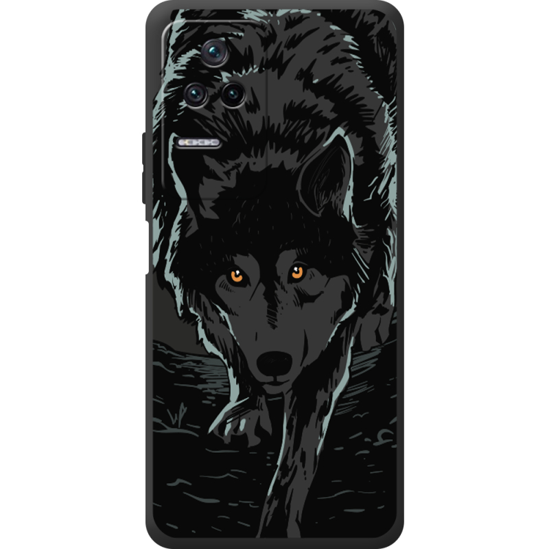 Черный чехол BoxFace Poco F4 Wolf