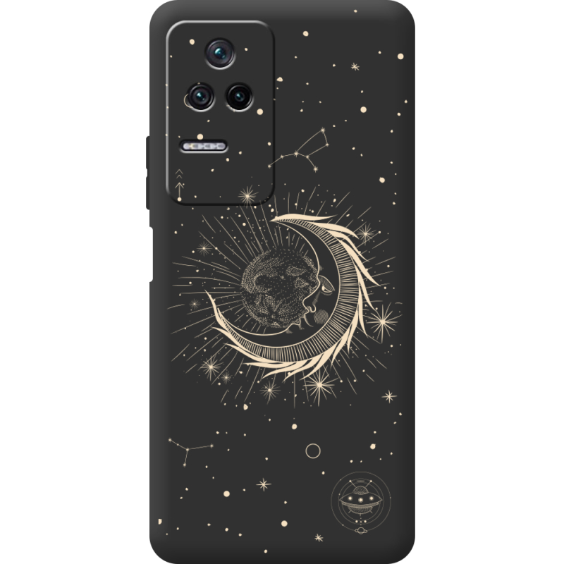 Черный чехол BoxFace Poco F4 Moon