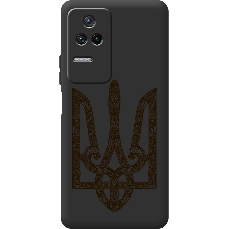 Черный чехол BoxFace Poco F4 Ukrainian Trident