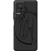 Черный чехол BoxFace Poco F4 Horse