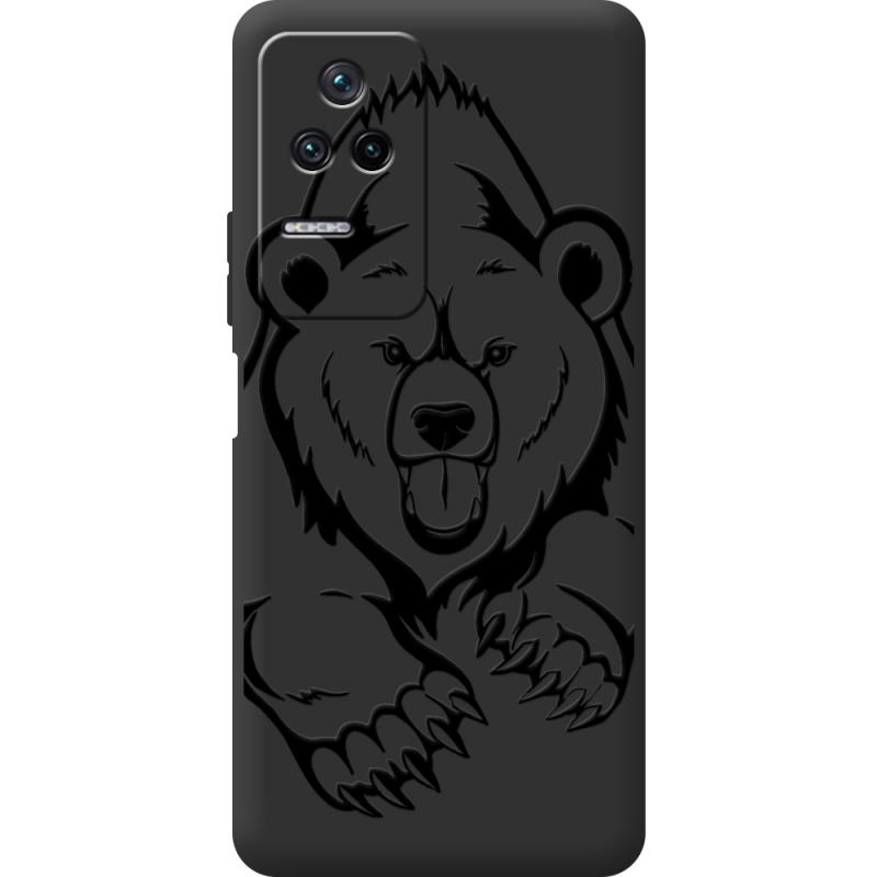 Черный чехол BoxFace Poco F4 Grizzly Bear