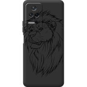 Черный чехол BoxFace Poco F4 Lion