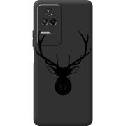 Черный чехол BoxFace Poco F4 Deer