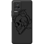 Черный чехол BoxFace Poco F4 Skull and Roses