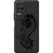 Черный чехол BoxFace Poco F4 Snake