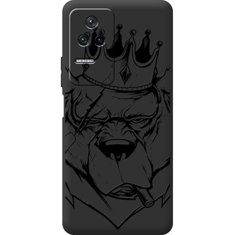 Черный чехол BoxFace Poco F4 Bear King