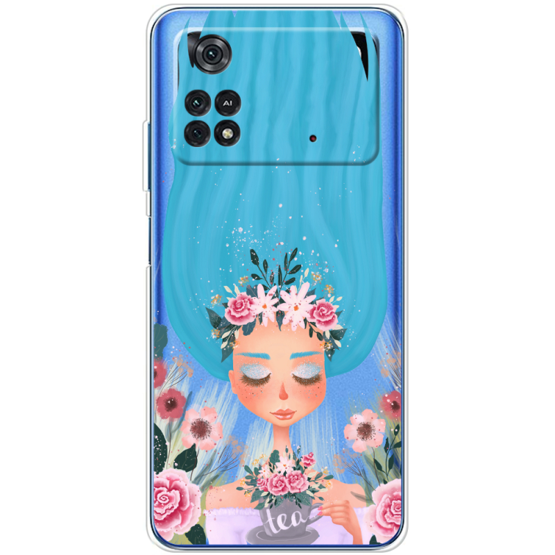 Прозрачный чехол BoxFace Xiaomi Poco M4 Pro 4G Blue Hair