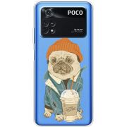 Прозрачный чехол BoxFace Xiaomi Poco M4 Pro 4G Dog Coffeeman