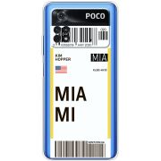 Прозрачный чехол BoxFace Xiaomi Poco M4 Pro 4G Ticket Miami