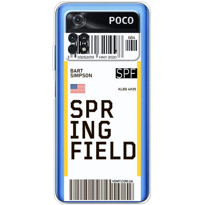 Прозрачный чехол BoxFace Xiaomi Poco M4 Pro 4G Ticket Springfield