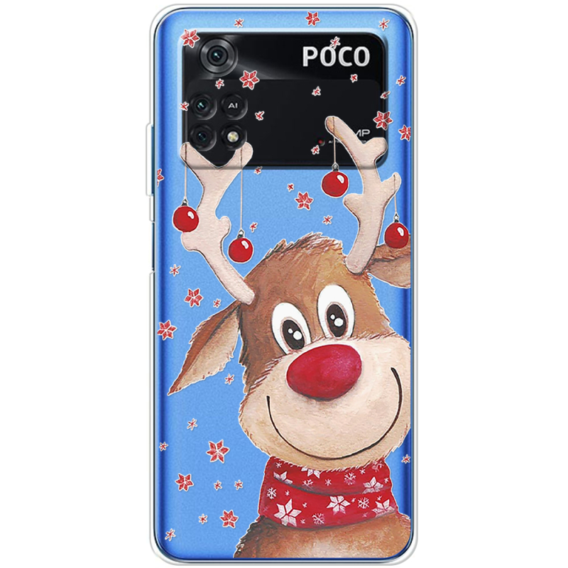 Прозрачный чехол BoxFace Xiaomi Poco M4 Pro 4G Winter Deer