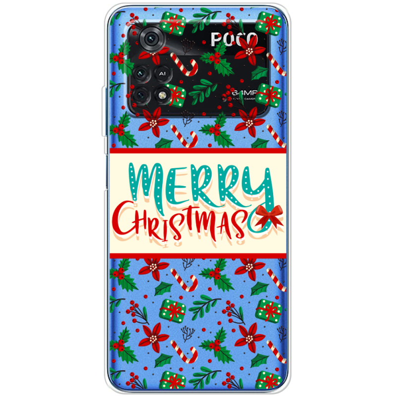 Прозрачный чехол BoxFace Xiaomi Poco M4 Pro 4G Vintage Christmas Pattern