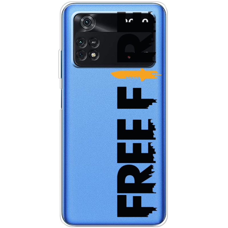 Прозрачный чехол BoxFace Xiaomi Poco M4 Pro 4G Free Fire Black Logo