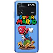 Прозрачный чехол BoxFace Xiaomi Poco M4 Pro 4G Super Mario