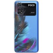 Прозрачный чехол BoxFace Xiaomi Poco M4 Pro 4G Feathers
