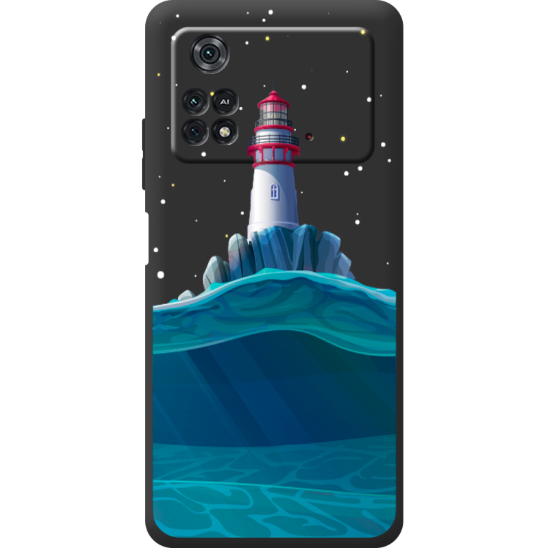 Черный чехол BoxFace Poco M4 Pro 4G Lighthouse