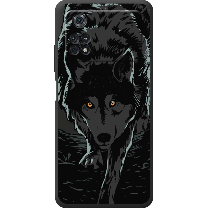 Черный чехол BoxFace Poco M4 Pro 4G Wolf