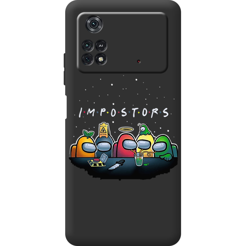 Черный чехол BoxFace Poco M4 Pro 4G Among Us Impostors