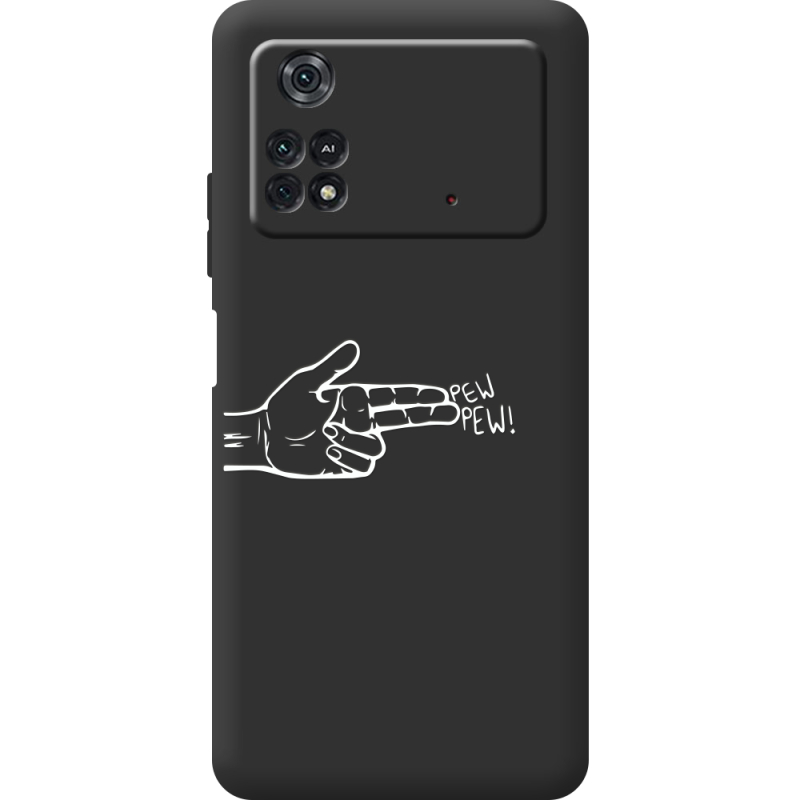 Черный чехол BoxFace Poco M4 Pro 4G Pew Pew