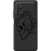 Черный чехол BoxFace Poco M4 Pro 4G Skull and Roses
