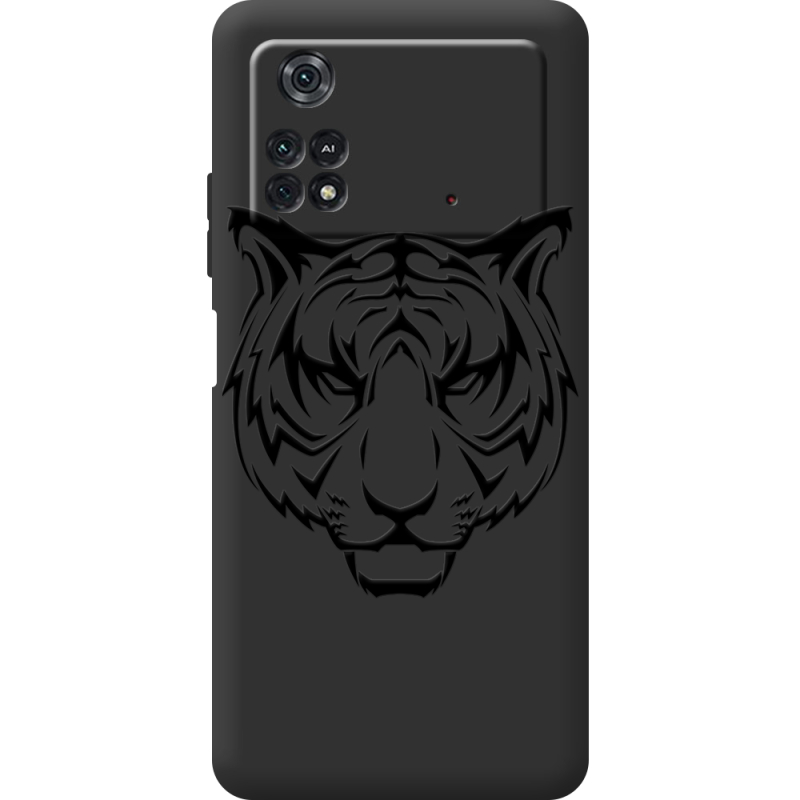 Черный чехол BoxFace Poco M4 Pro 4G Tiger