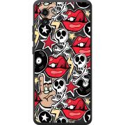 Черный чехол BoxFace Samsung Galaxy A03 (A035) Rock Graffiti